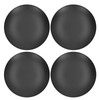 4pcs Iron Plate Candle Holder Retro Modern Round Black Matte