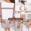 CQQNIU 2 Pieces Floral Aprons, Waterproof Aprons, Kitchen Aprons, Gardening