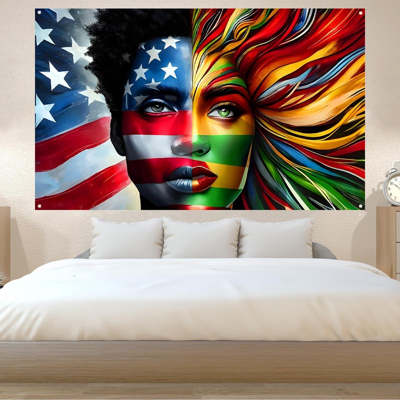 Juneteenth Backdrop for Photography Happy Juneteenth Banner African American 19th