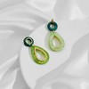 COORWEEL Green Acrylic Drop Earrings for Women Green Waterdrop Dangle