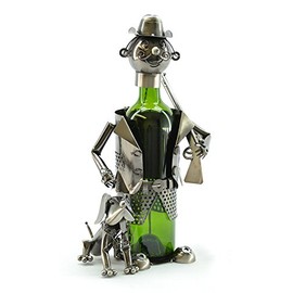 Imported Gift Depot Hunter and Dog Metal Wine Bottle Holder