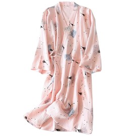 Fancy Pumpkin Japanese Women's Robe Kimono Pajamas Anchovies, Multicoloured