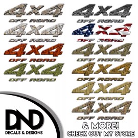 Decals N Designs 4x4 Off Road Decals 2 Pk Sticker for Ford Chevy truck Light Baby Blue D& 8in