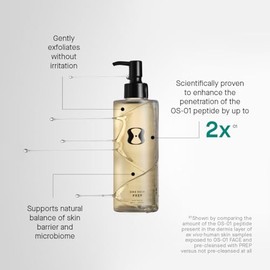 OneSkin Limpiador facial PREP para exfoliar y apoyar el equilibrio de la piel, probado por dermatólogos y seguro para pieles sensibles