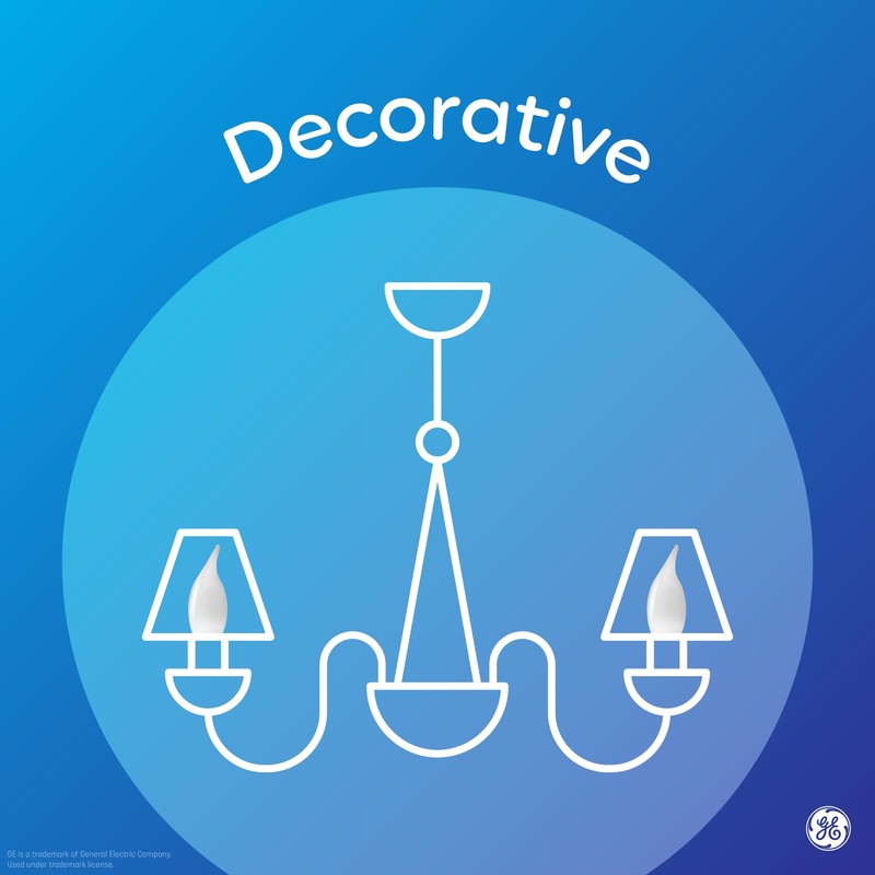 GE LED Light Bulbs, 40 Watt, Soft White, Decorative Bulbs,