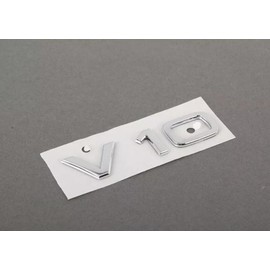 2PCS Letter Number V10 Emblem for Car Styling Side Badge Decal Sticker (Silver)