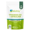 Wellthy Vitamina D3 + Espirulina 120 Capsulas 580mg Cu Sabor