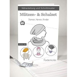 Paper Cut Pattern Hat Scarf Set