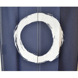 NARUMI 鸣海 Fukui Textile Factory Noren Curtain Tapestry Enso Circle Navy Blue Long Type