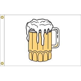 Beer Mug Flag 12X18 Inch Nylon