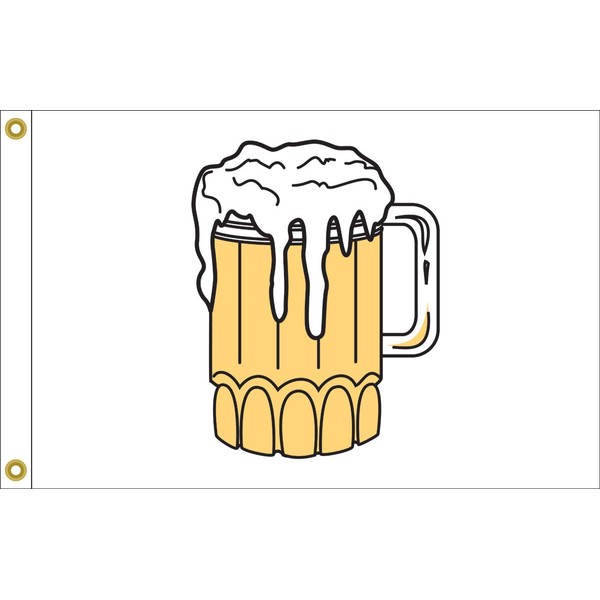 Beer Mug Flag 12X18 Inch Nylon