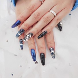 Bluesnake handmade nail tips - Short ballerina / 블루스네이크 수제네일팁 - 숏발레리나