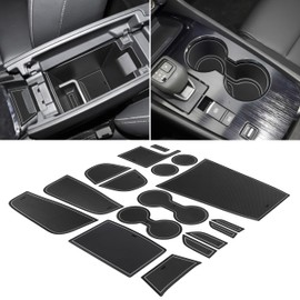 SENSHINE for Nissan Rogue Accessories 2021 2022 2023 2024 Cup Holder Insert Center Console Liner Trim Door Packet Mats Non-Slip Anti Dust Premium Custom Interior 17PCs Set (Gray Trim)