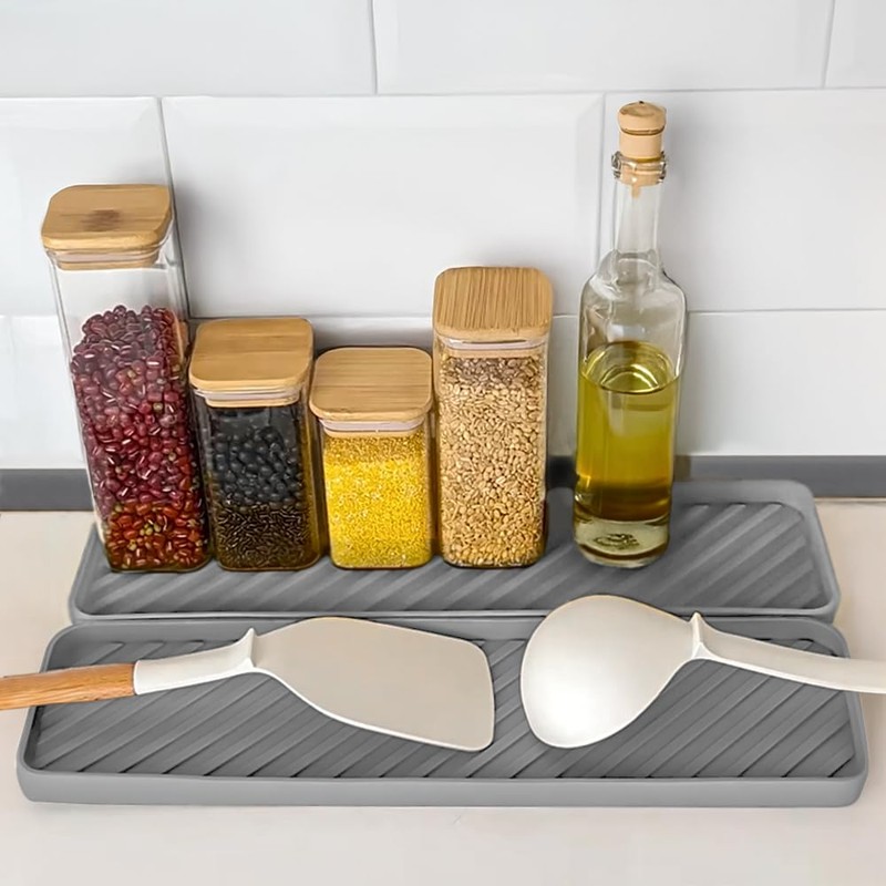 HvOvMvE Silicone Organizer Tray for Kitchen Sinks and Bathrooms. Dishwasher-Safe,