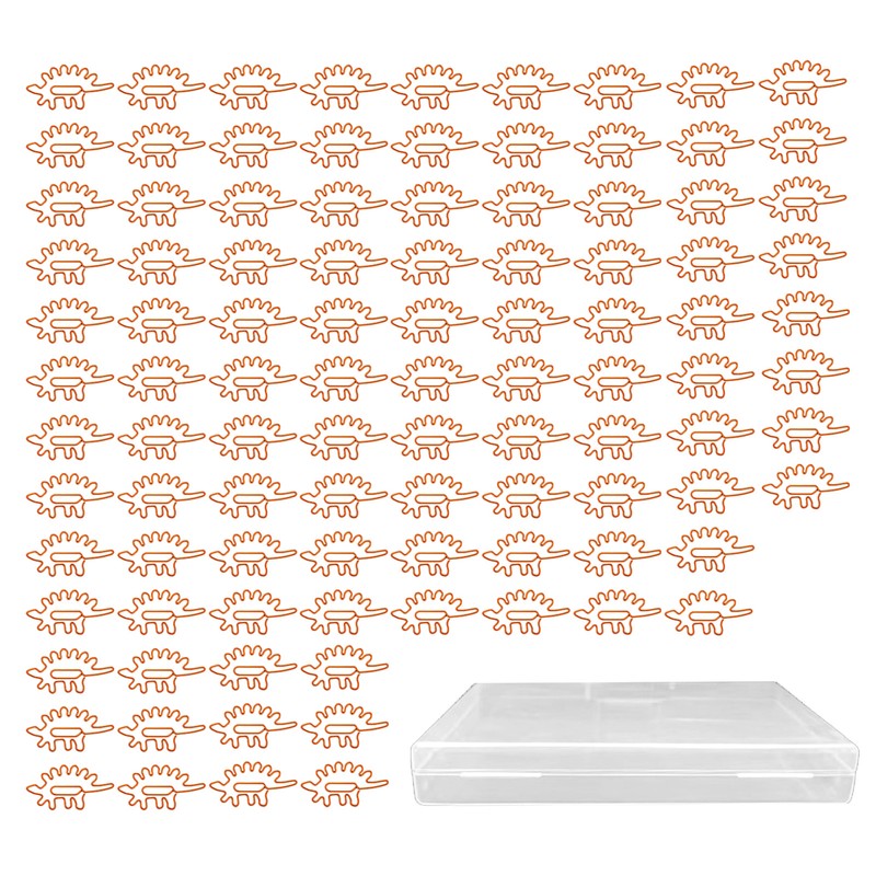 100pcs Paper Clips Portable Mini Cute Dinosaur Shape Electroplated Metal