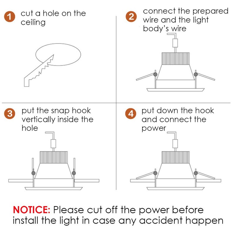 Aolyty 6W Ultra Thin LED Ceiling Panel Light 4" Recessed