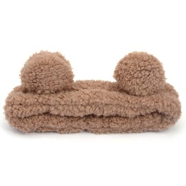 BIANHUAN Hair Band, Face Washing, Headband, Fluffy, Bath, Hair, Turban, For Adults & Children, For Boys, Girls, Kids, Bear (Brown)