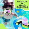 Vvinca Kinder-Schwimmbrille mit Comfort-Stoffband Weitwinkel Anti-Beschlag/UV Schutz Wasserdichte Schwimmbrille für