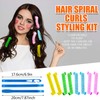 Kit de 42 rizadores en espiral sin calor, incluye 40