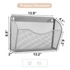 EASEPRES 3 Single Pocket Mesh Hanging File Organizer, Vertical Wall