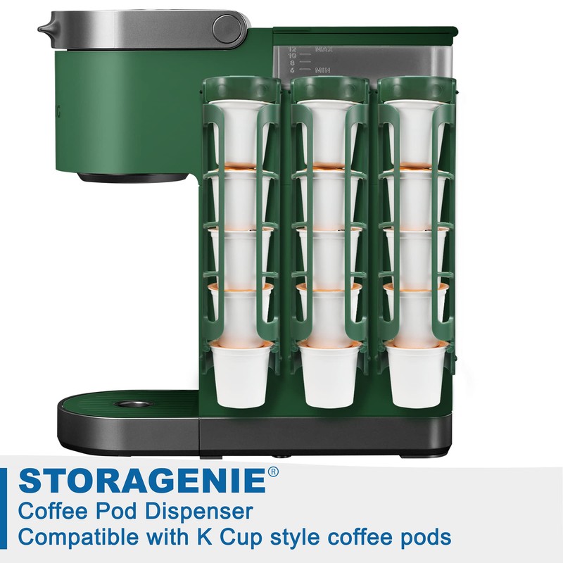 STORAGENIE Coffee Pod Holder for Keurig, Wall Mount Side Mount