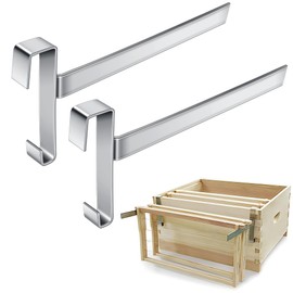 2 Pcs Beehive Frame Holder- Stainless Steel Beehive Frame Perch- 5 Full Frame Capacity Beekeeping Frame Support Bracket Rack- Bee Hive Frame Grip for Beekeeper