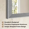 60” x 30” Brushed Silver Large Bathroom Mirror for Over