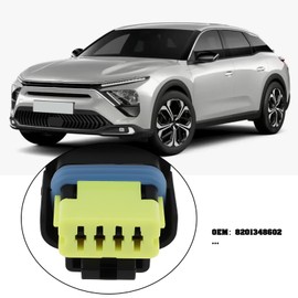 OTOTEC 2 Stücke 4Pins Kraftstoff Pumpe Tank Senser Stecker mit Terminals 8201348602 Kompatibel mit Renault