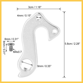 BULLSPANN 2pcs Aluminum Alloy Bicycle Tail Hook Rear Derailleur Hanger Frame Gear Tail Hook for V-KET BIG CAT