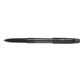 Pilot BSGC-10B-BB Oil Based Ballpoint Pen, Super Grip G, Cap Type, 0.05 inch (1.2 mm), Extra Thick, Black Axis, 10 Pieces