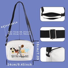 Bon Appetit Gift Cartoon Remy Fans Gift Chef Mouse Cartoon Delicacy Movie Lover Crossbody Bag (Appetit cb CA)