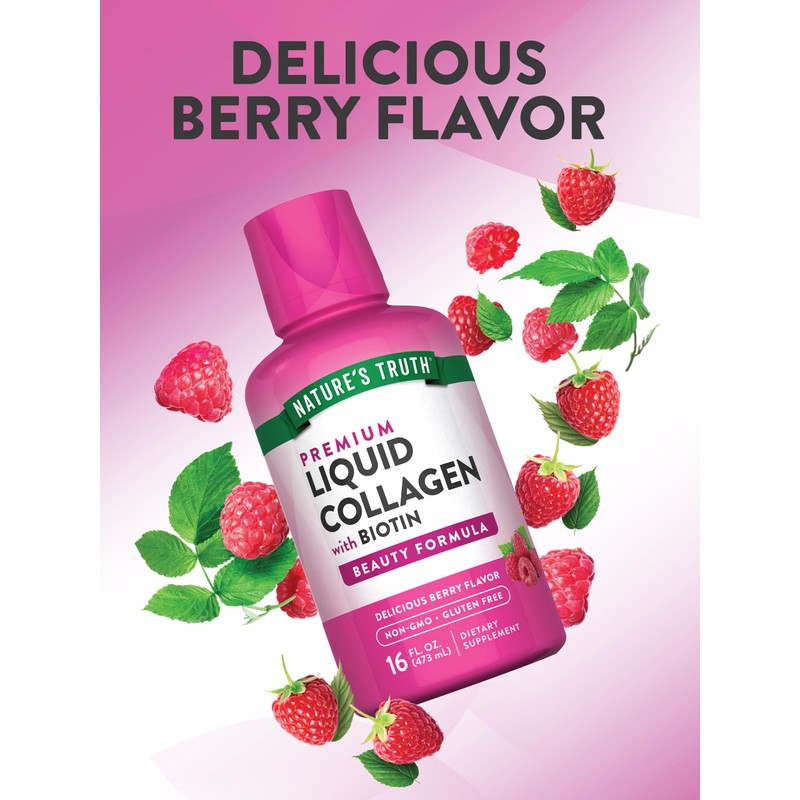 Nature's Truth Liquid Collagen | 16 oz | with Biotin