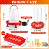 Afarnook 4 Pack 3L Heated Chicken Waterer for Winter 0.8