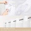 Tititex No Hooks Snap in Liner Tan Eucalyptus Leaves Shower