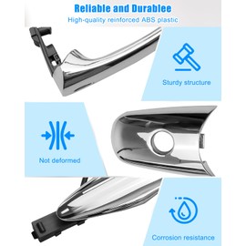 OCHIKI Chrome Exterior Door Handle Fit for Infiniti EX35 EX37 FX35 FX50 QX50 QX56 QX60 QX70 QX80 M56 2008-2020 Select Models, Replace 806461BA0A 806401BA0A 806401LA0A, Front Left & Right Side