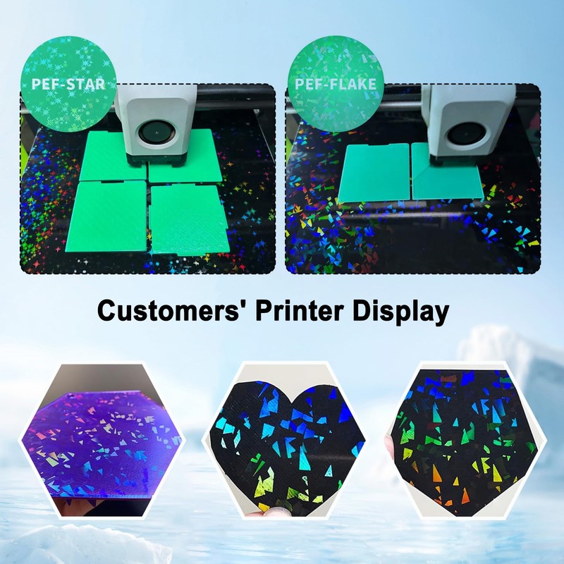 HIKUDIY PEF+PEY Build Plate for Adventurer 5M/5M Pro/AD5X, Rainbow Confetti