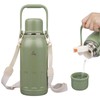 Insulated Water Bottle with Handle and Strap,Vacuum Travel Tumbler with