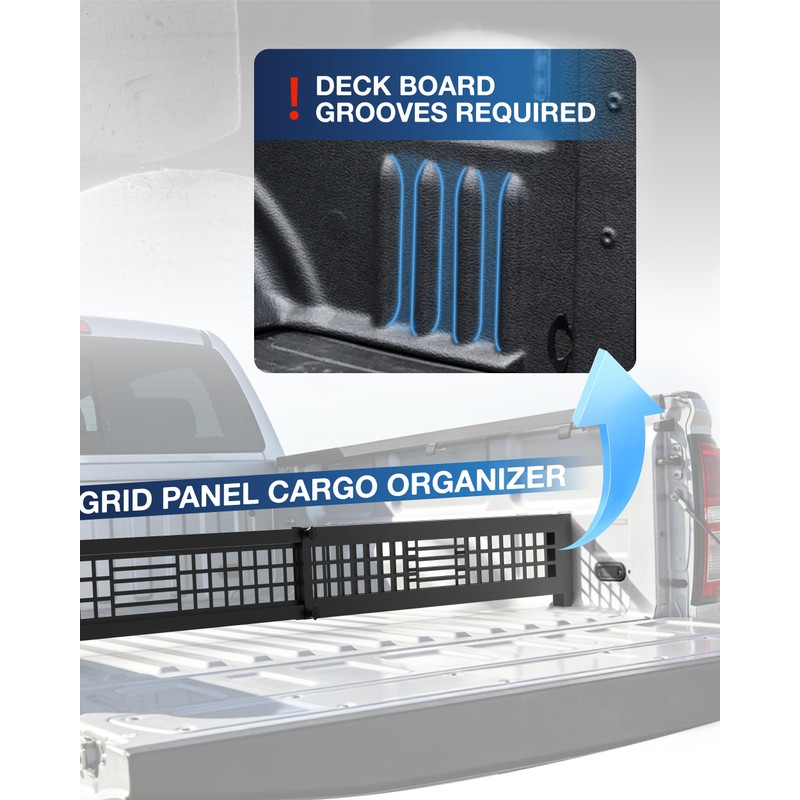 Adjustable Truck Bed Divider, Expandable Steel Cargo Organizer Panel
