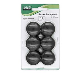 Lebez Blister 12 MAGNETI mr-30 schwarz Durchm. 30 mm