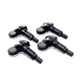 Set of 4 MAX MXSA001 TPMS 315mhz Tire Pressure Sensors for Toyota Highlander RAV4 Without Smart Key Replaces 426070R010 w/Matte Black Aluminum Valve Stems