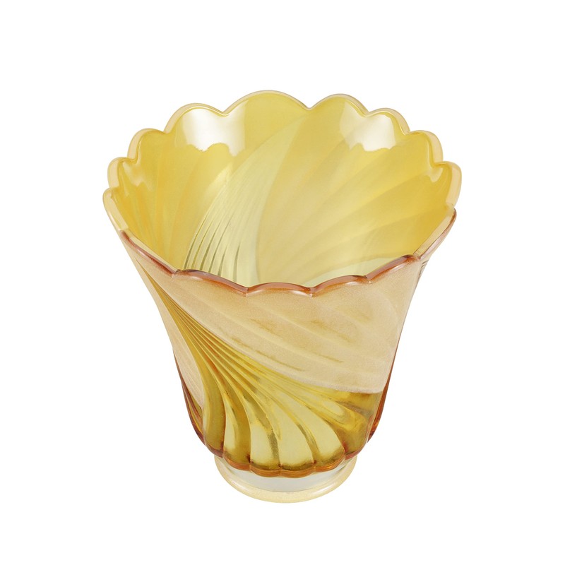 Aspen Creative 23172-4 Transitional Amber Ceiling Fan Replacement Glass Shade.