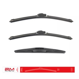 2MPLASTIC Front and Rear Windshield Wiper Blade For NISSAN Pathfinder 2005-12 XTerra 05-15