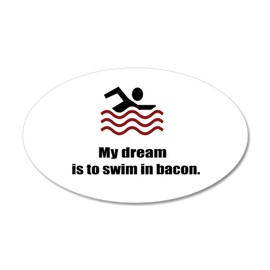 CafePress My Dream 20"x12" Oval Wall Decal, Vinyl Wall Peel, Reusable Cling