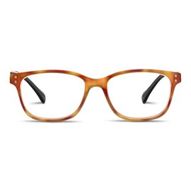 Peepers by PeeperSpecs Women's Nature Walk-Amber Tortoise/Black +1.25 Soft Square Reading Glasses, 1.2