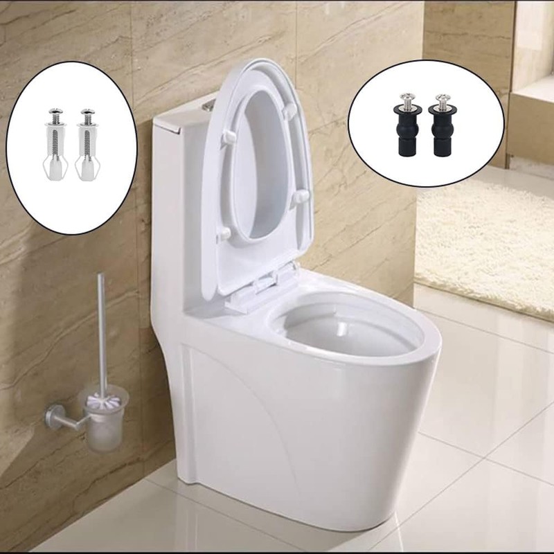 QHFlashbuy Toilet Seat Fixed Screw, 4 Pieces Toilet Seat Screws,