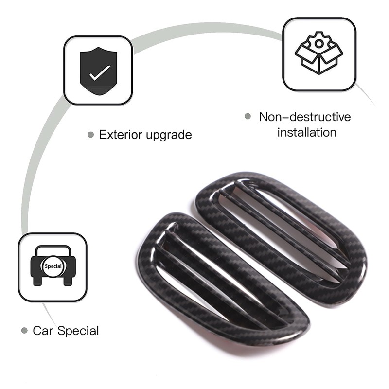 PIUGILH Car ABS A-Pillar Air Vent Covers Fit for C6
