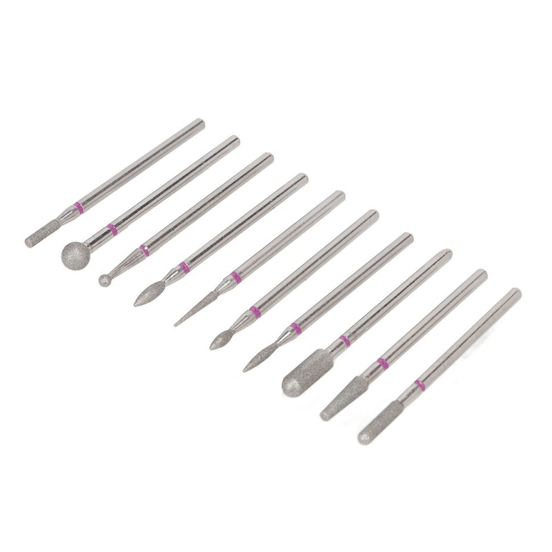10pcs Nail Drill Bit Set Professional Home Salon Emery Cuticle