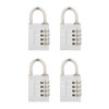 Master Lock Set Your Own Combination Padlock, 4 Pack, Silver
