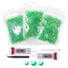 qiipii Green AB Resin Rhinestones w B7000 Jewelry Glue for