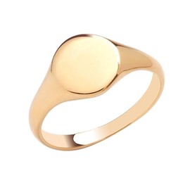 Old English Jewellers 9ct Yellow Gold on Silver Signet Ring sizes J to V (Men's or Ladies) (R)